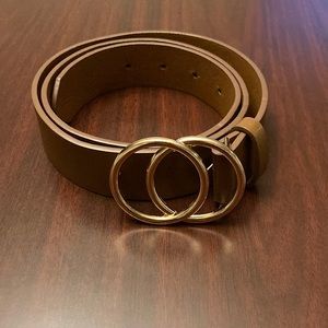 SHEIN, M/L, brown belt, gold buckle.